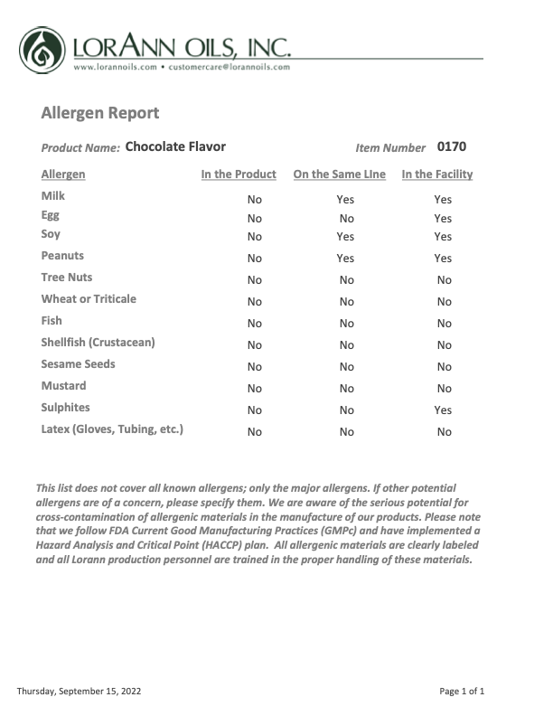 CHOCOLATE FLAVOR 1oz