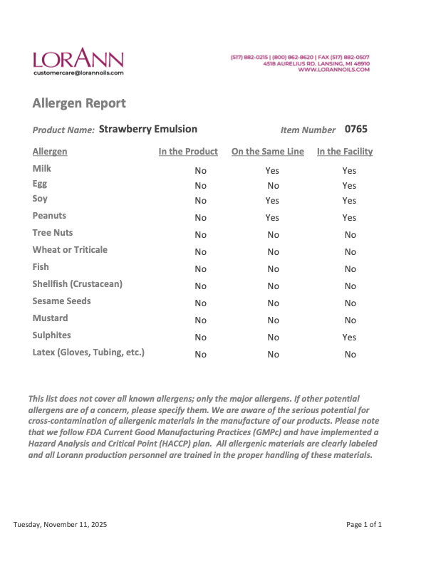 STRAWBERRY EMULSION - NAC 4oz