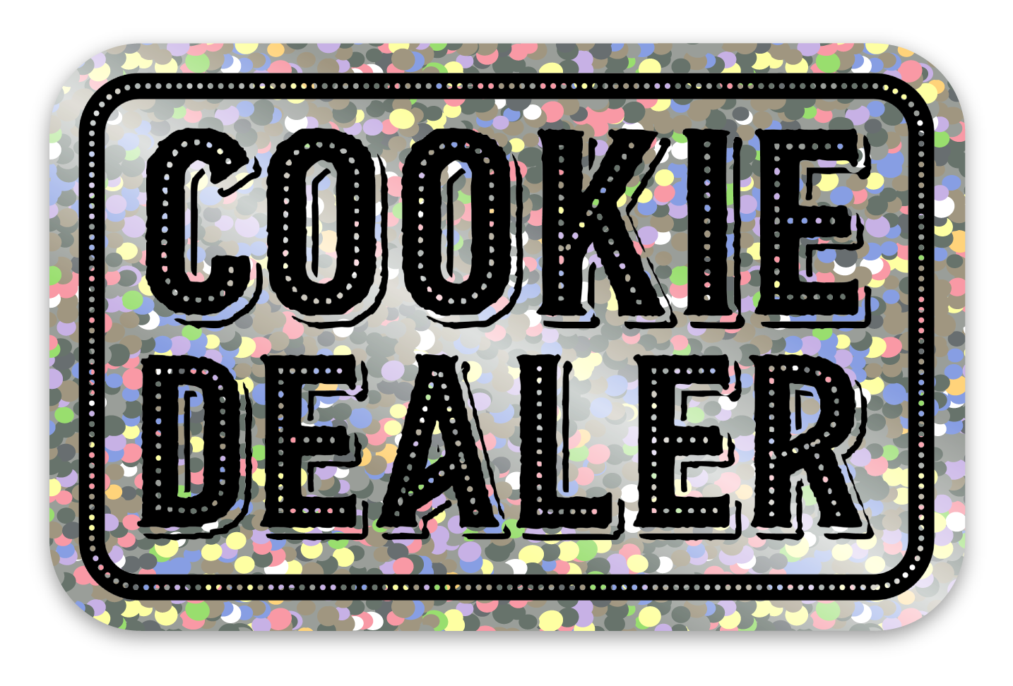Cookie Dealer Glitter Sticker