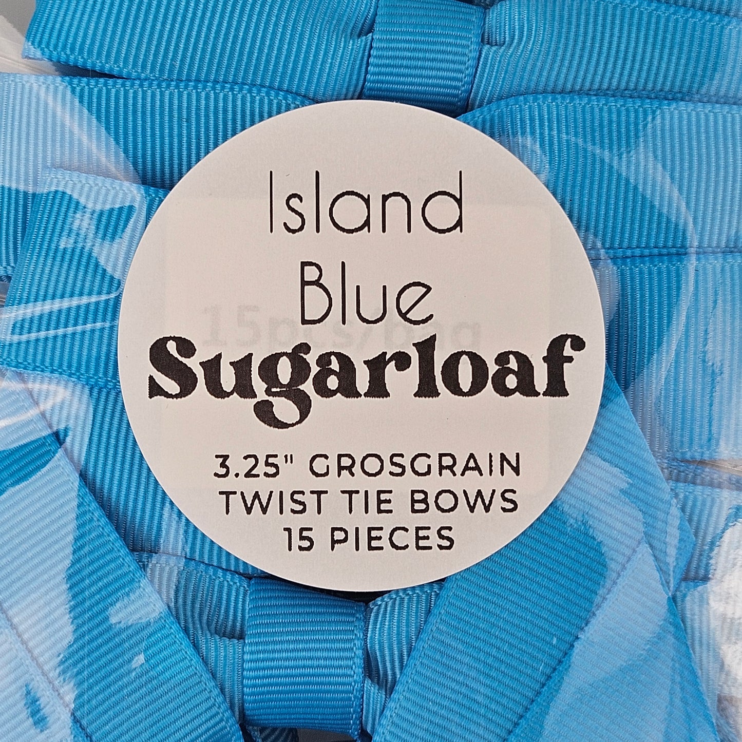 Bow - Island Blue Grosgrain 15 Pack