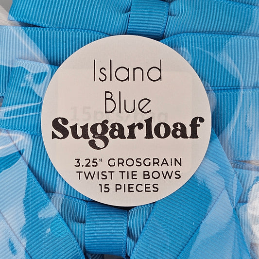 Bow - Island Blue Grosgrain 15 Pack
