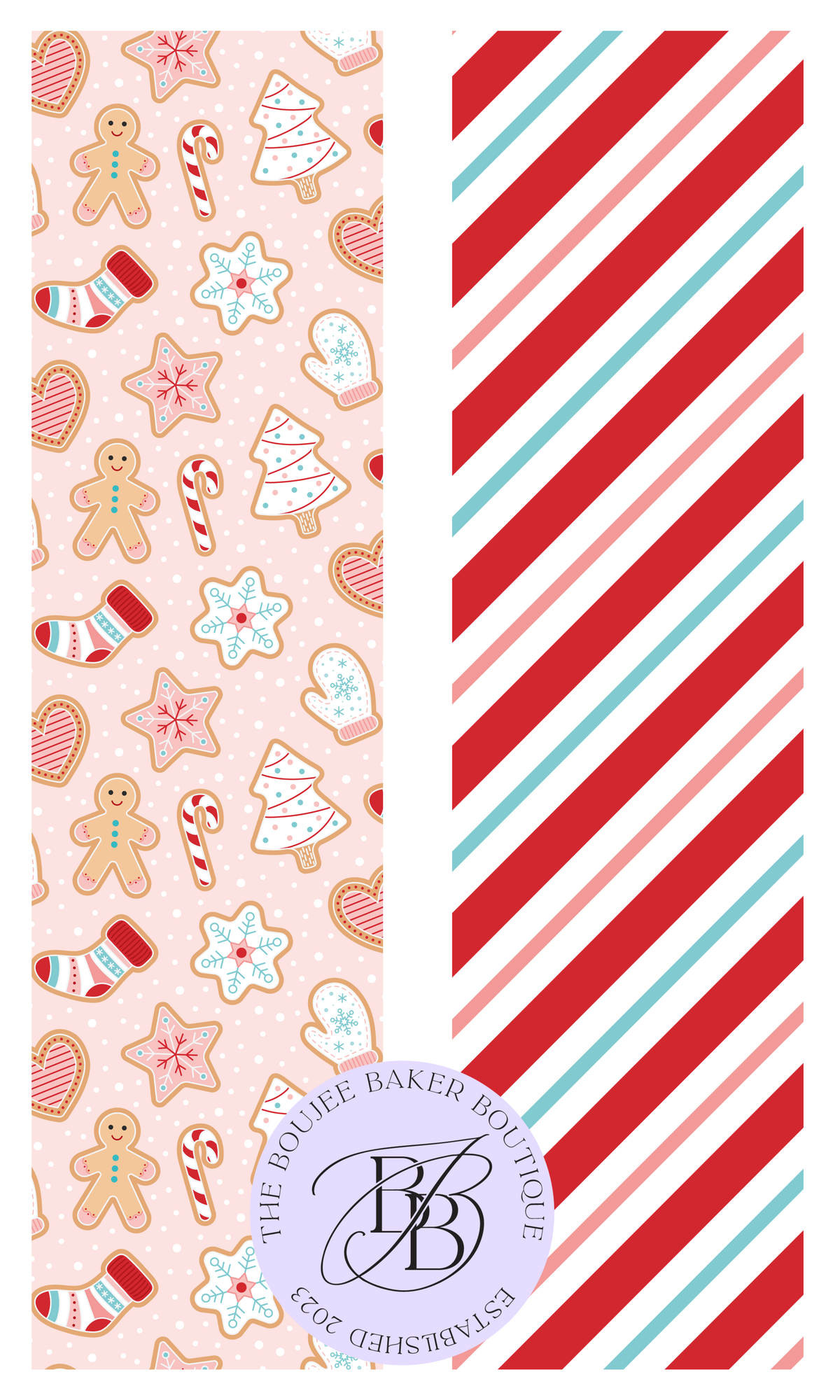PRE-ORDER Pink Sugar Cookies & Stripes Long Cookie Backers- 15 pack