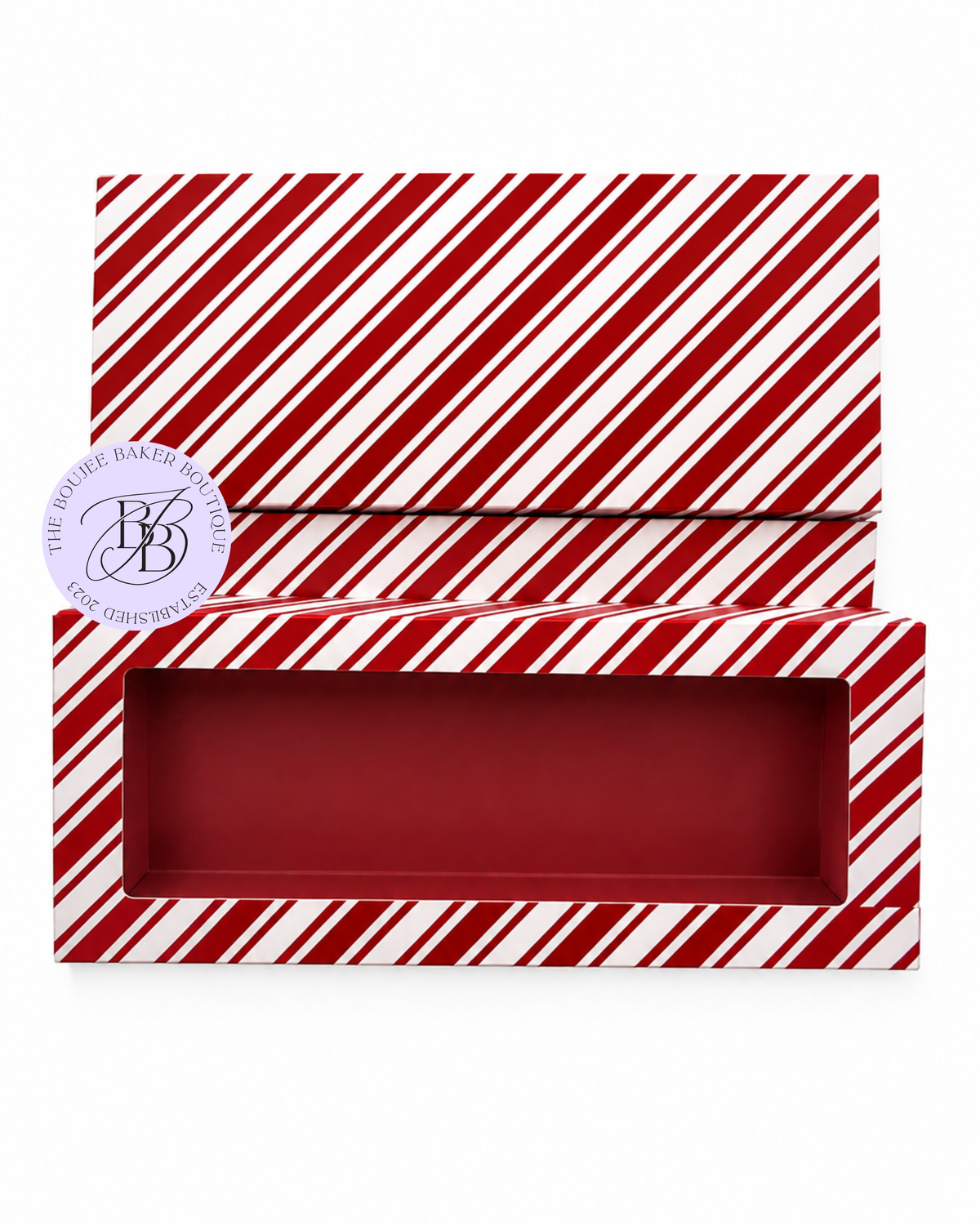 PRE-ORDER Candy Cane Stripe Treat Box 12x5x1.5