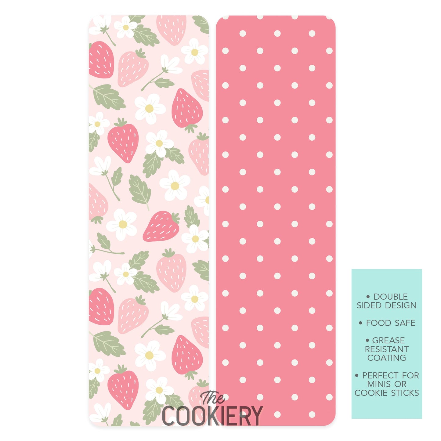 BERRY BEST STRAWBERRY FOOD SAFE COOKIE CARD BACKERS - THE COOKIERY