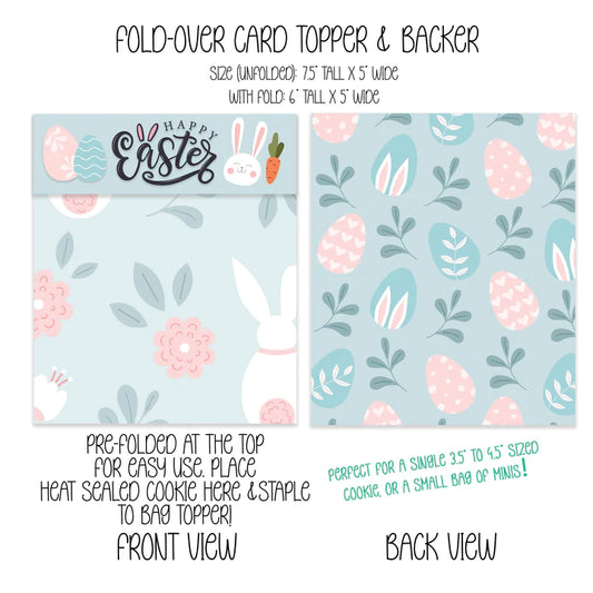 BLUE EASTER RABBIT BAG TOPPER & BACKER