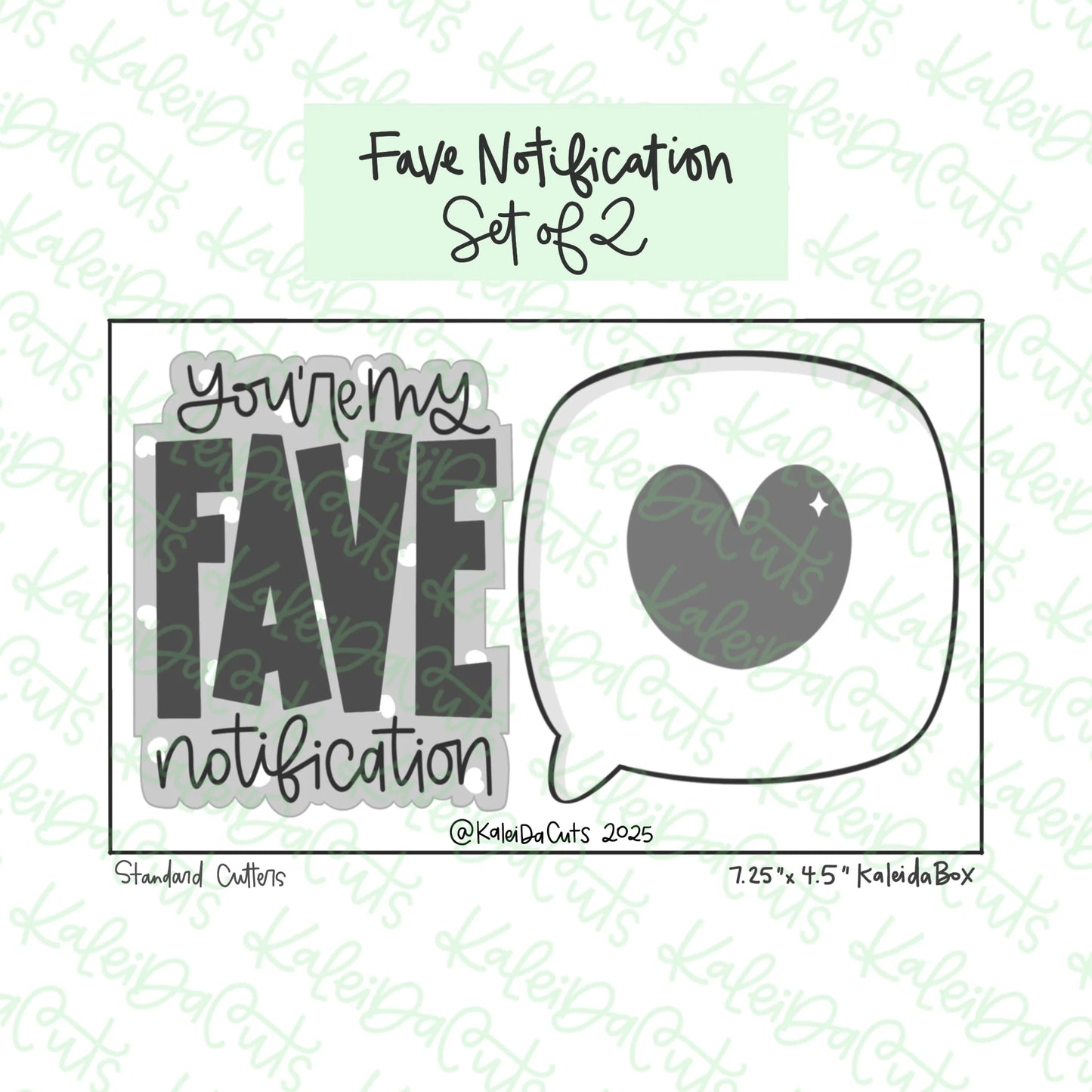 Fave Notification Cookie Cutters Set of 2-Standard