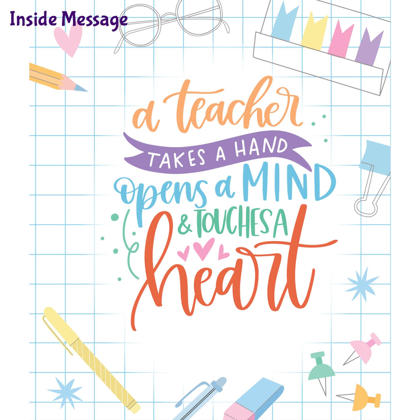 Greeting Card – “Thank You for being such a Great Teacher” – 4.25″ x 5″ Box