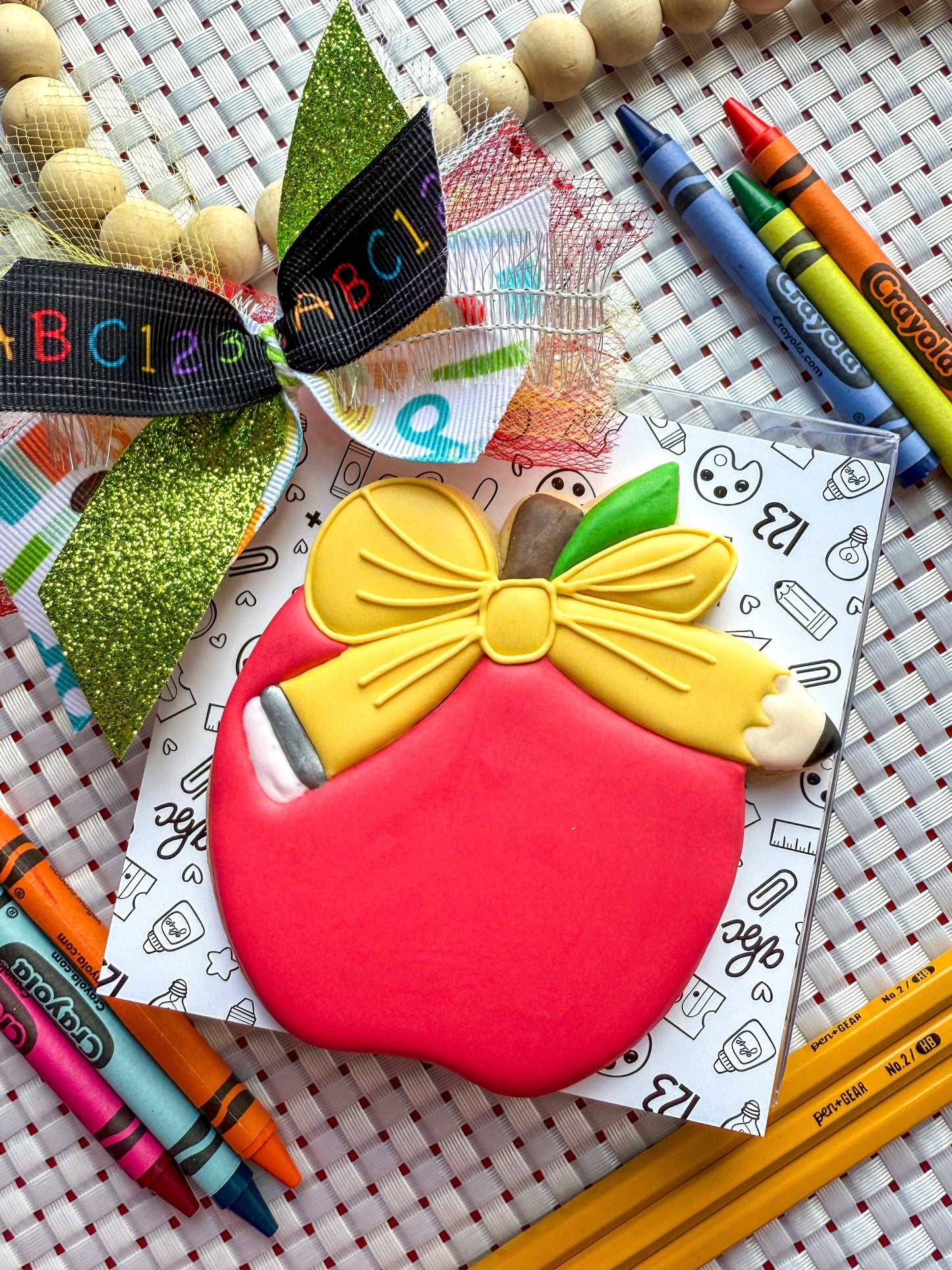 Personalized Apple Bow (teacher & student)