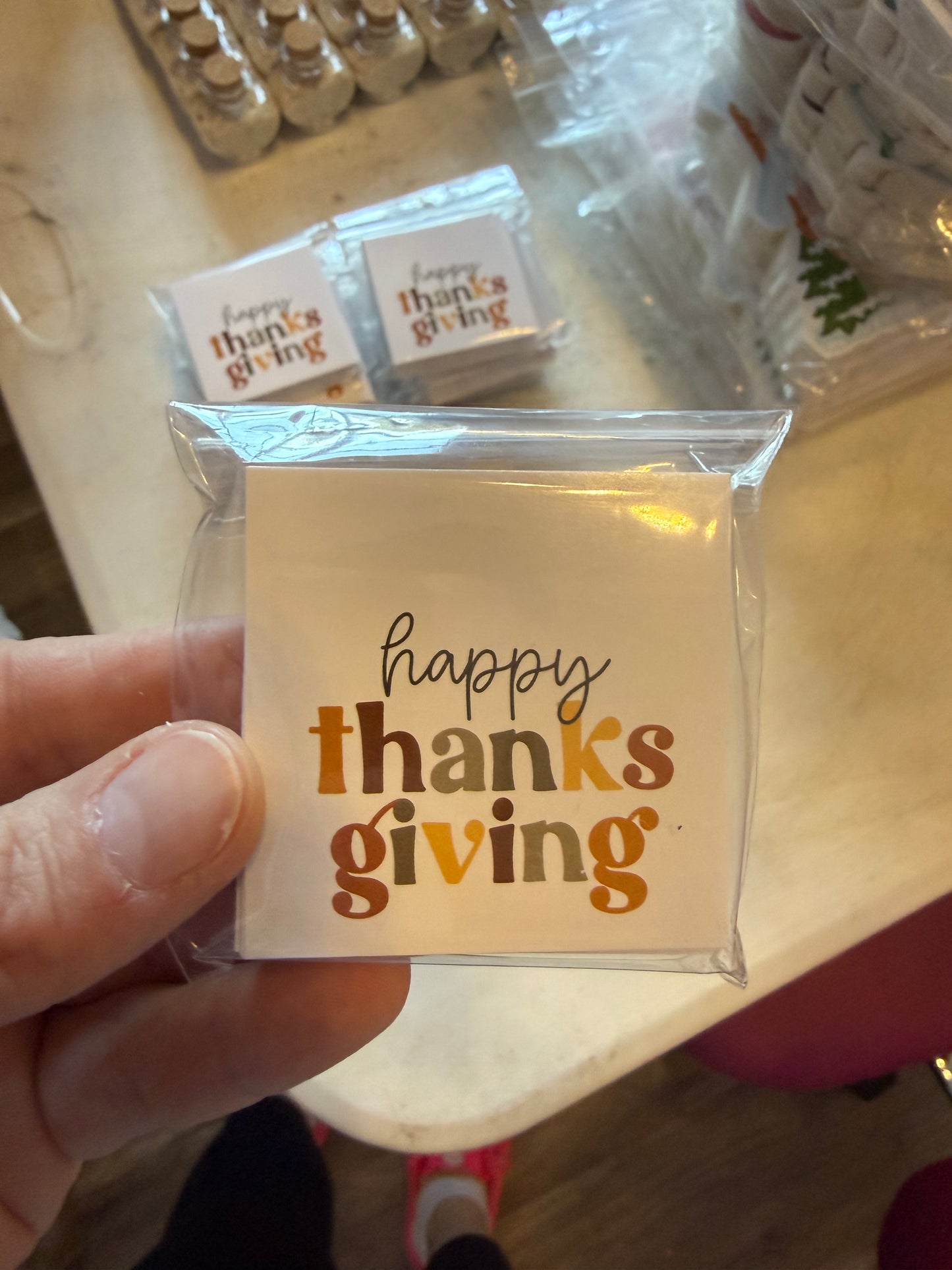 Happy Thanksgiving- 2" Square Tag