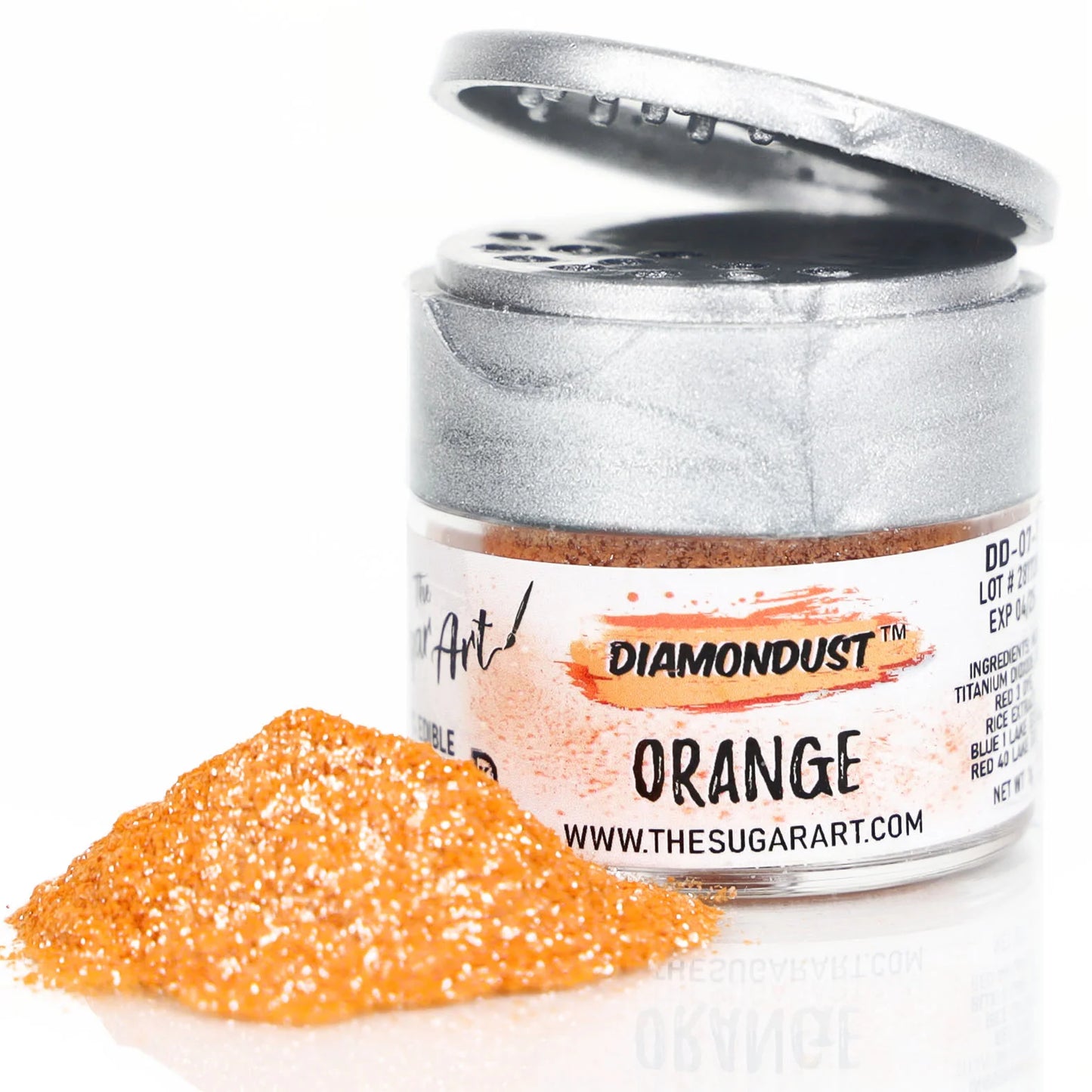 Orange Edible Glitter