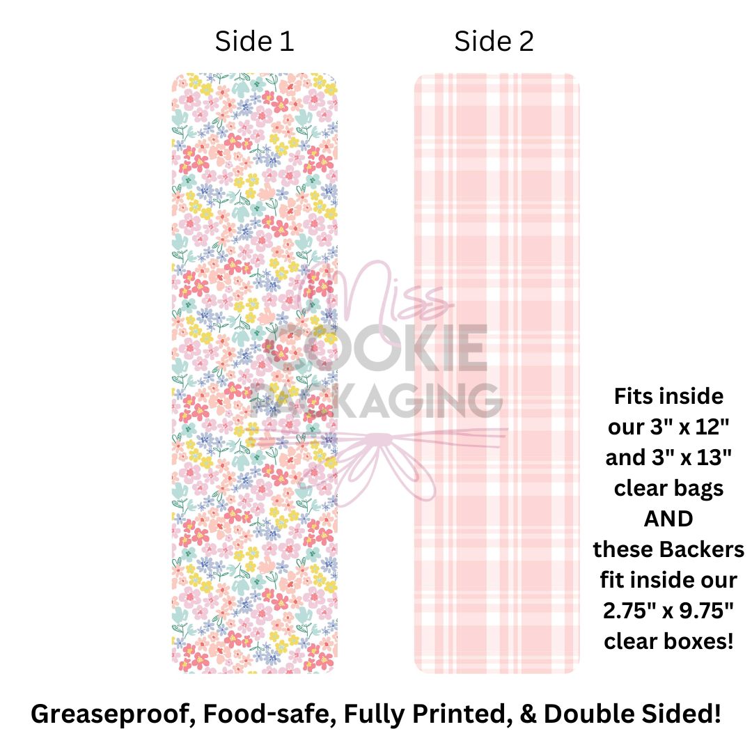 Greaseproof Backer – Spring Floral – 9.5” x 2.625”