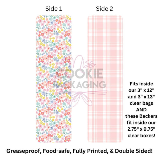 Greaseproof Backer – Spring Floral – 9.5” x 2.625”