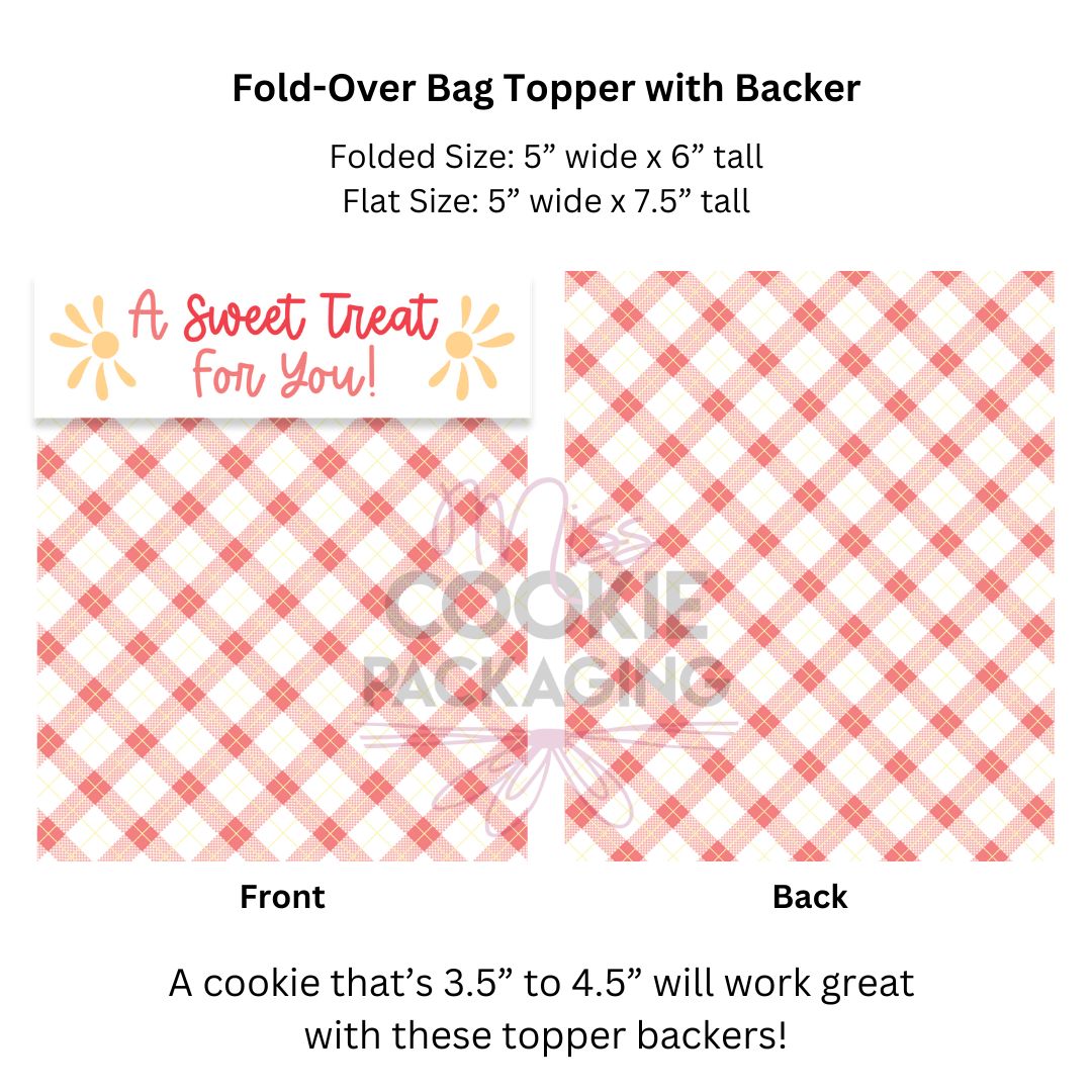 Sweet Treat For You Fold-Over Topper/Backer – Set of 25