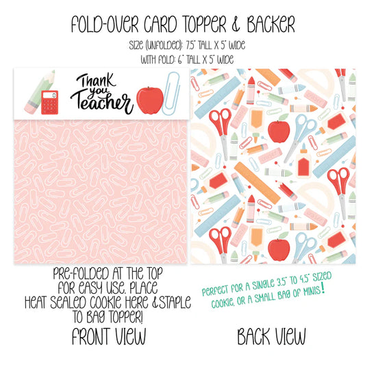 Thank you Teacher Topper & Backer - The Cookiery