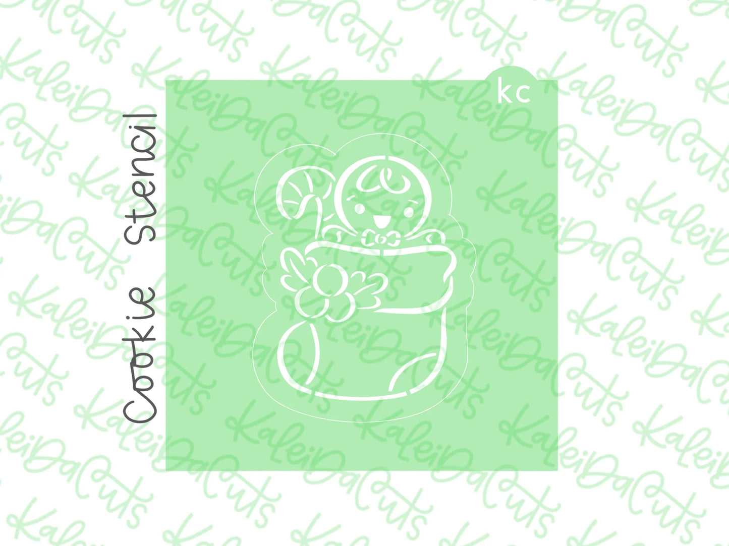 PYO Gingy Stocking Cookie Cutter & Stencil Combo