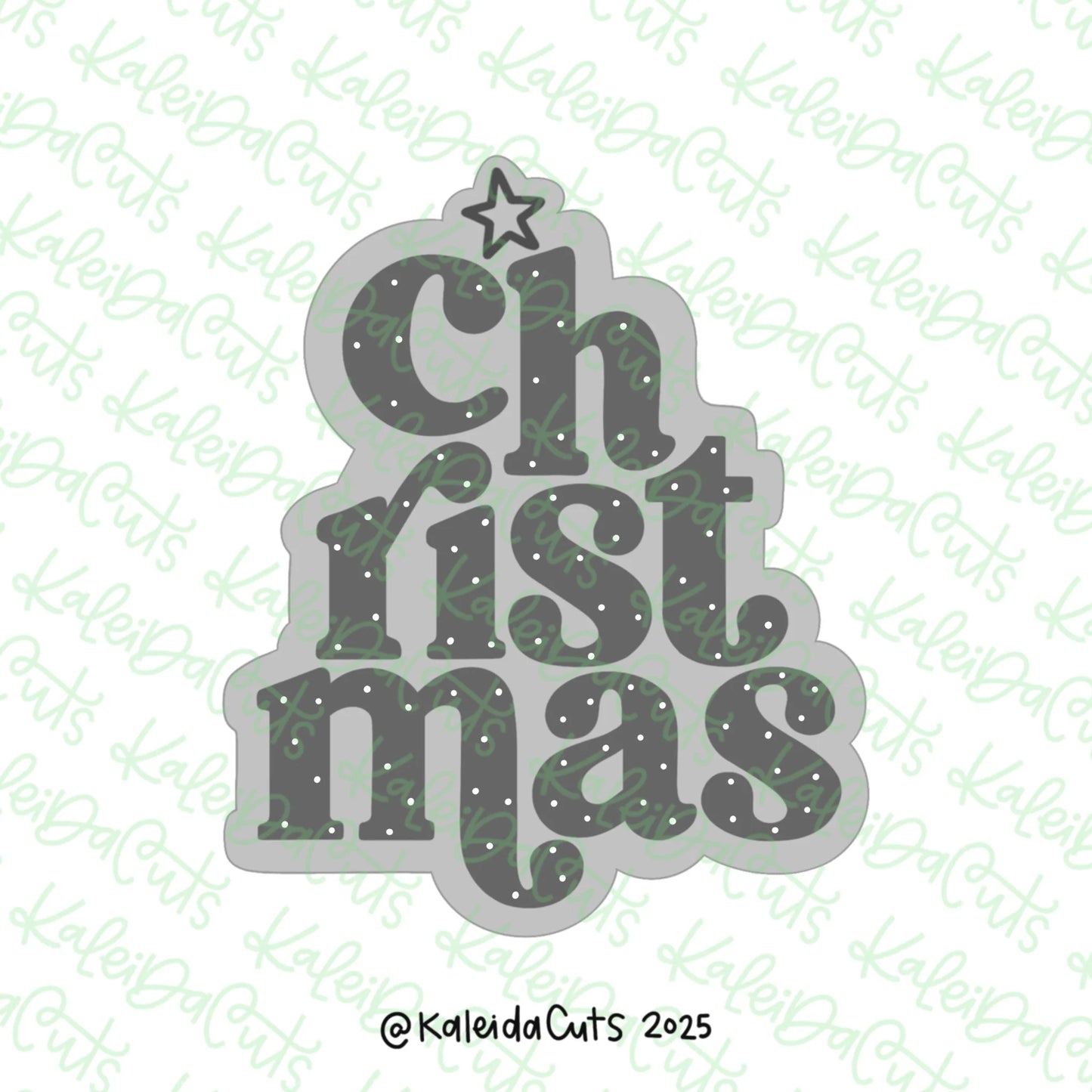 Christmas Lettering Tree Cookie Cutter Standard - 4"