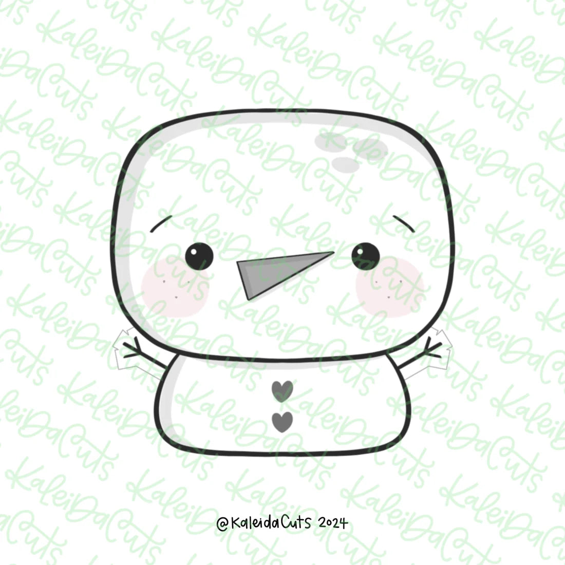 Chunky Snowman Cookie Cutter - Mini 2"
