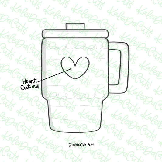 Tumbler Heart Cutout Cookie Cutter - Standard - 4