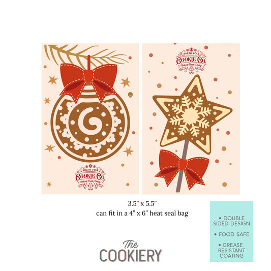 NORTH POLE COOKIE CO GREASE-RESISTANT FOOD SAFE COOKIE CARD BACKERS - 3.5" X 5.5"