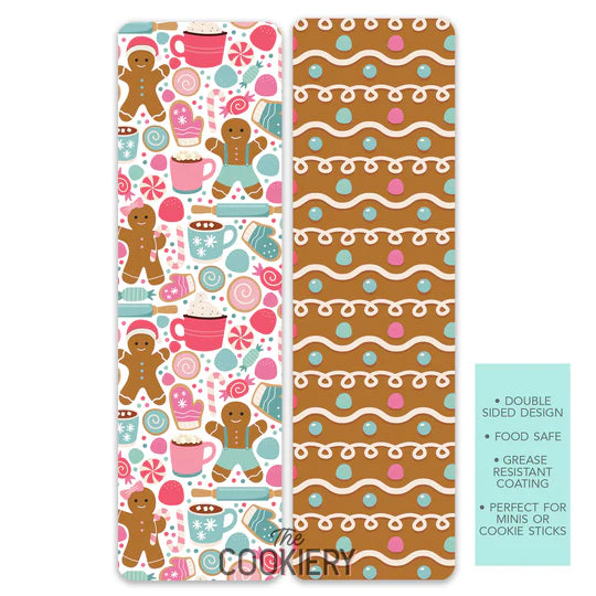 GINGERBREAD COOKIES GREASE-RESISTANT FOOD SAFE COOKIE CARD BACKERS