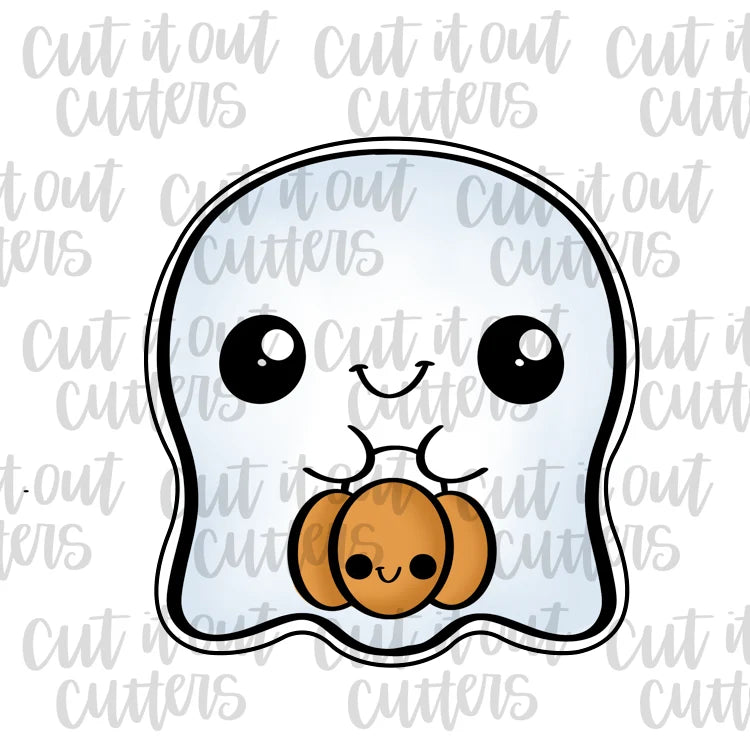 Happy Ghost Cookie Cutter - 3.5"