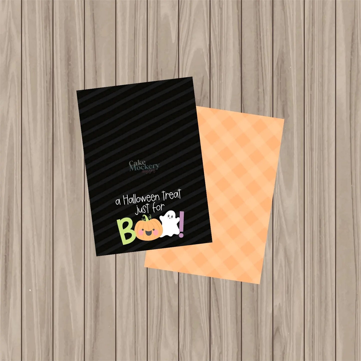 Halloween Treat Just for Boo! - Cookie Card 3.5"x5"