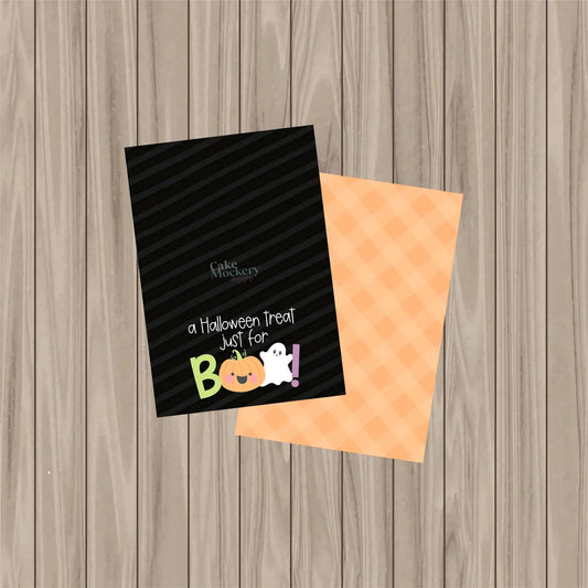 Halloween Treat Just for Boo! - Cookie Card 3.5"x5"