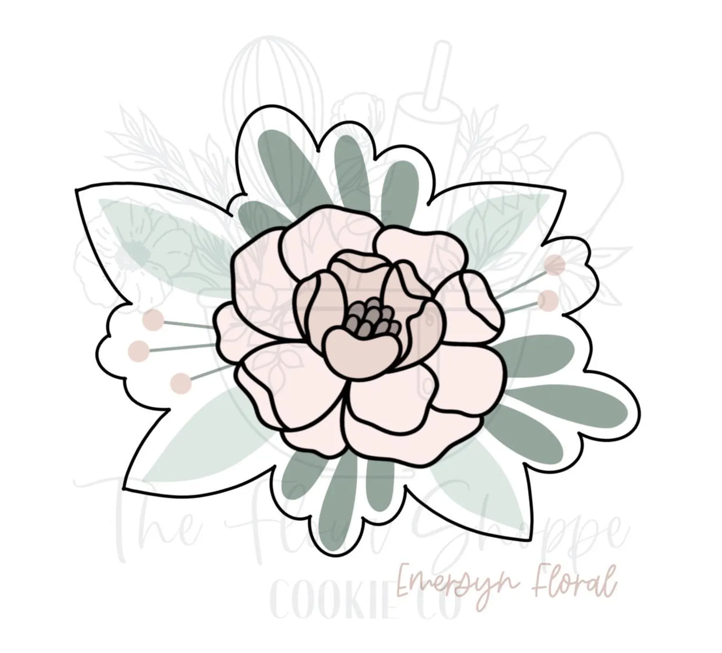 Emersyn Floral and Greenery Cookie Cutter