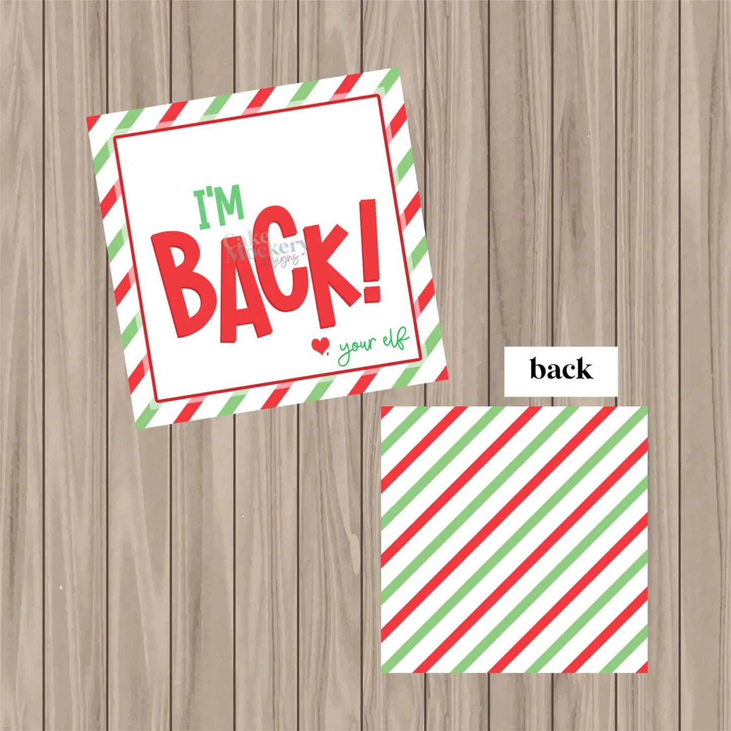 I'm Back Tag - 2" Square