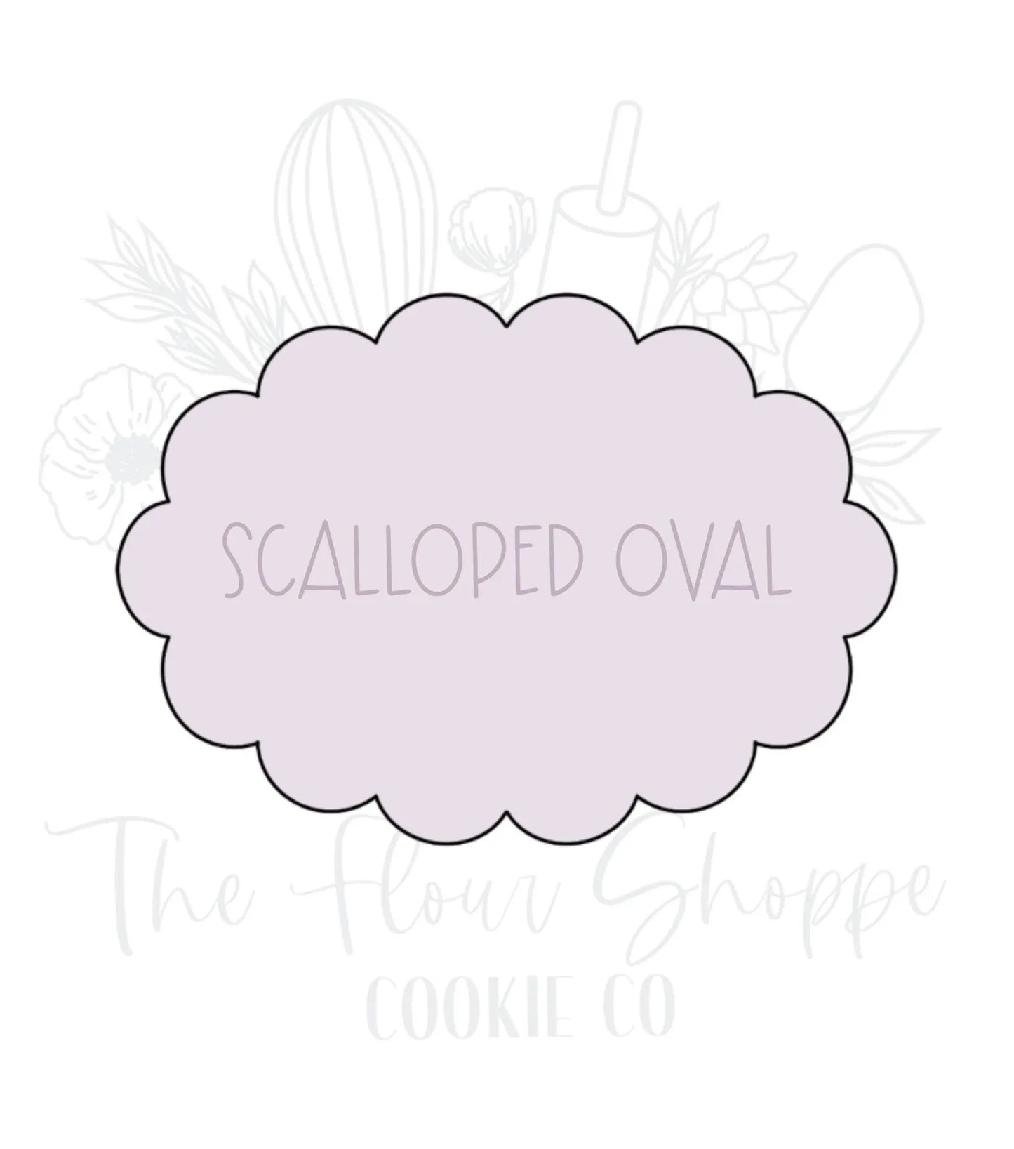 Scalloped Oval Basic Plaque Cookie Cutter