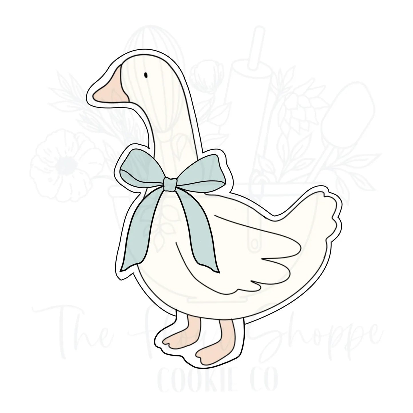 Goose 4 with Bow Easter Spring Cookie Cutter