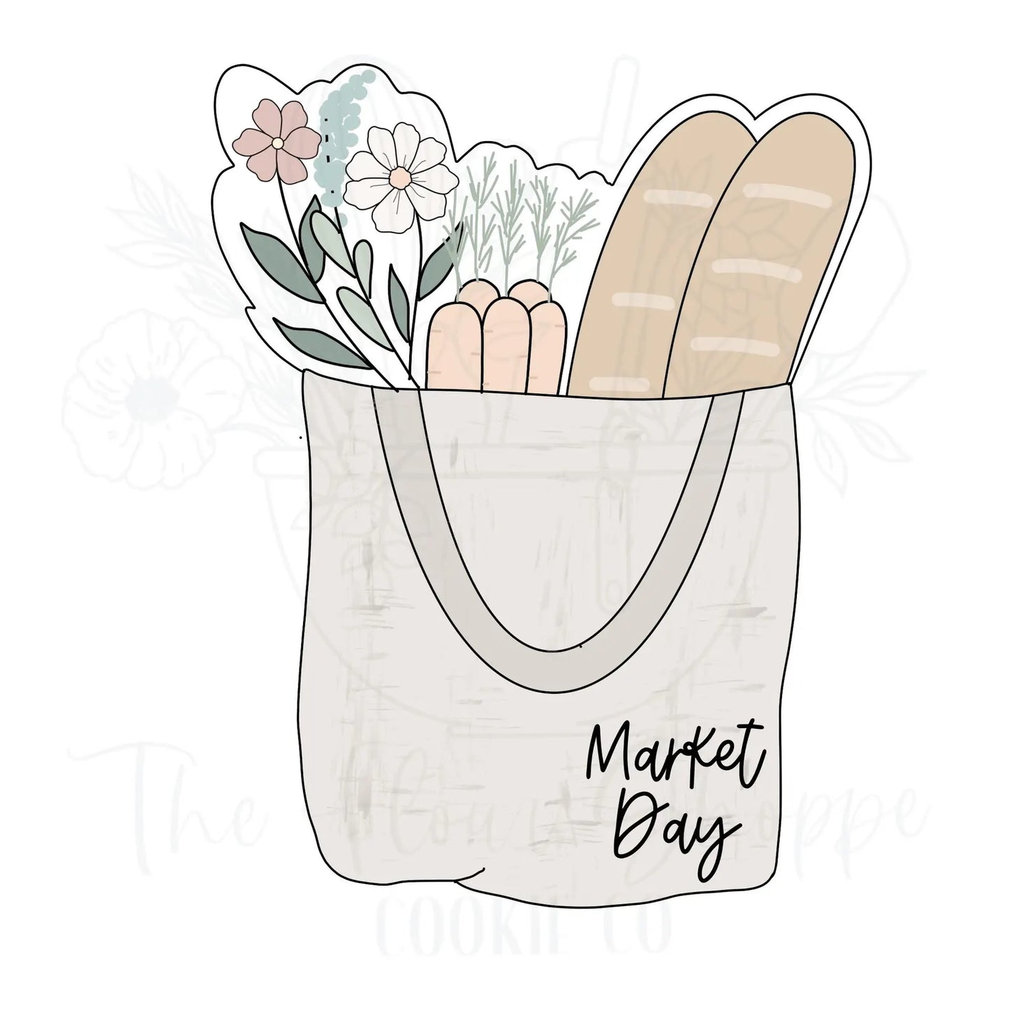 Market Bag, Fruit and Vegetable Farmers Market, Cookie Cutter