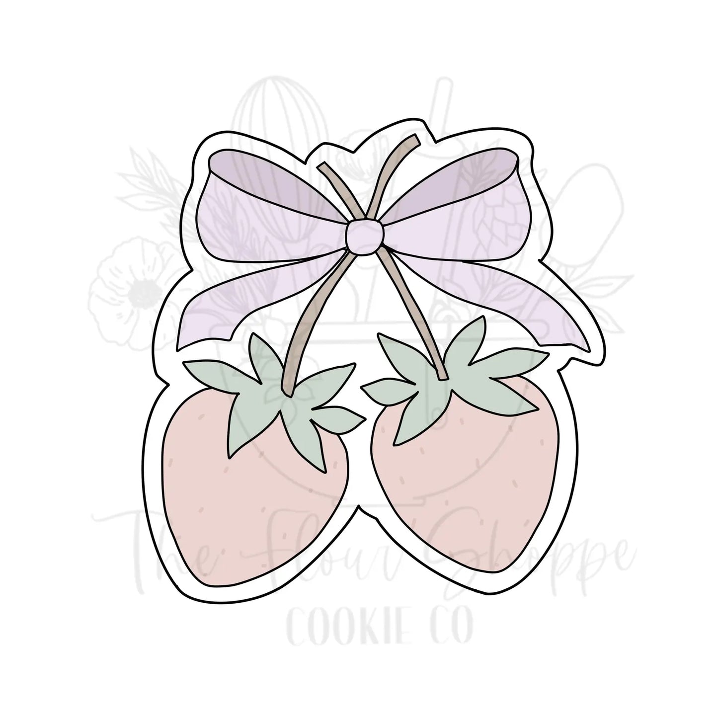Bow with Strawberries Fruit Cookie Cutter