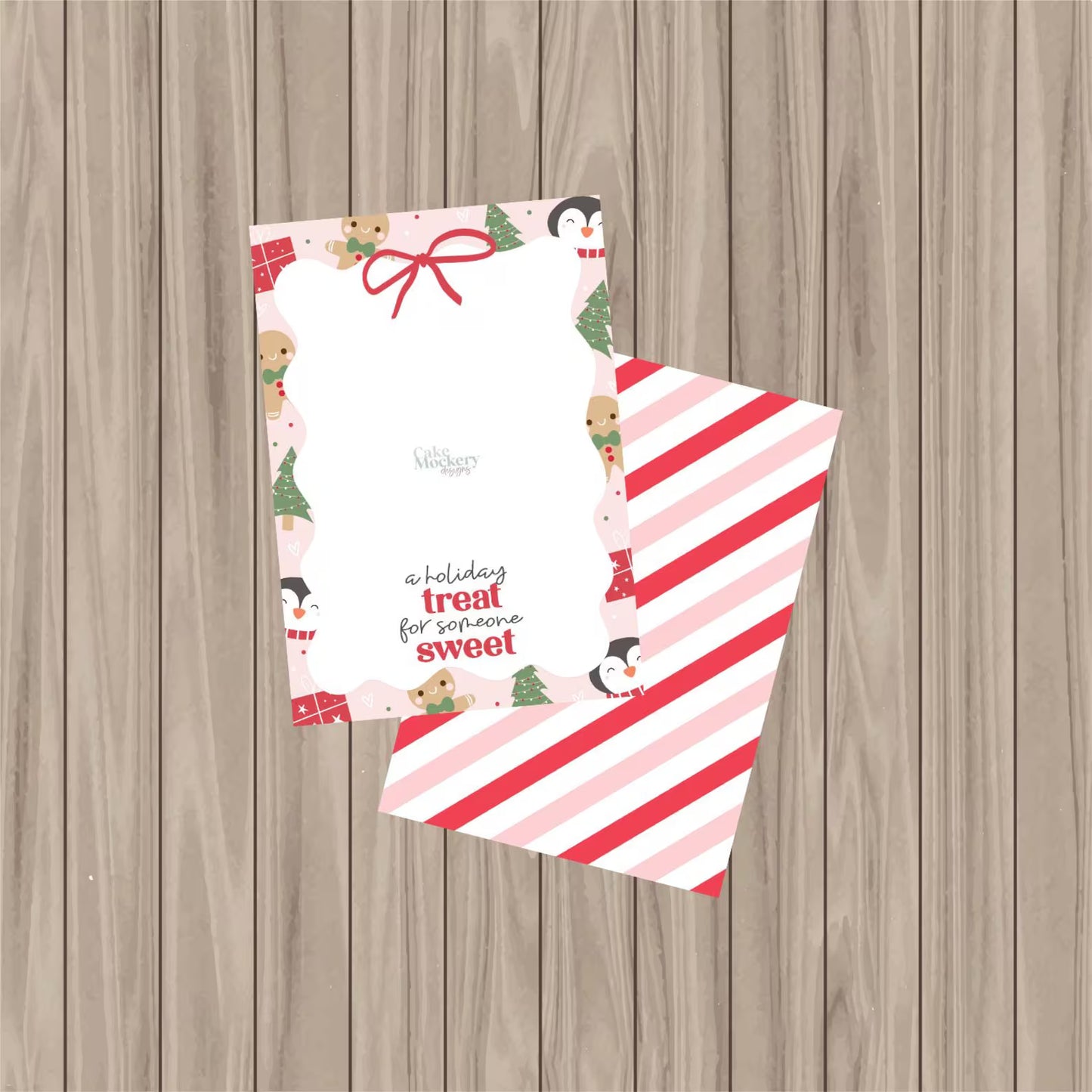 PrintedCookie Card - Holiday Treat for Someone Sweet - 3.5"x5"