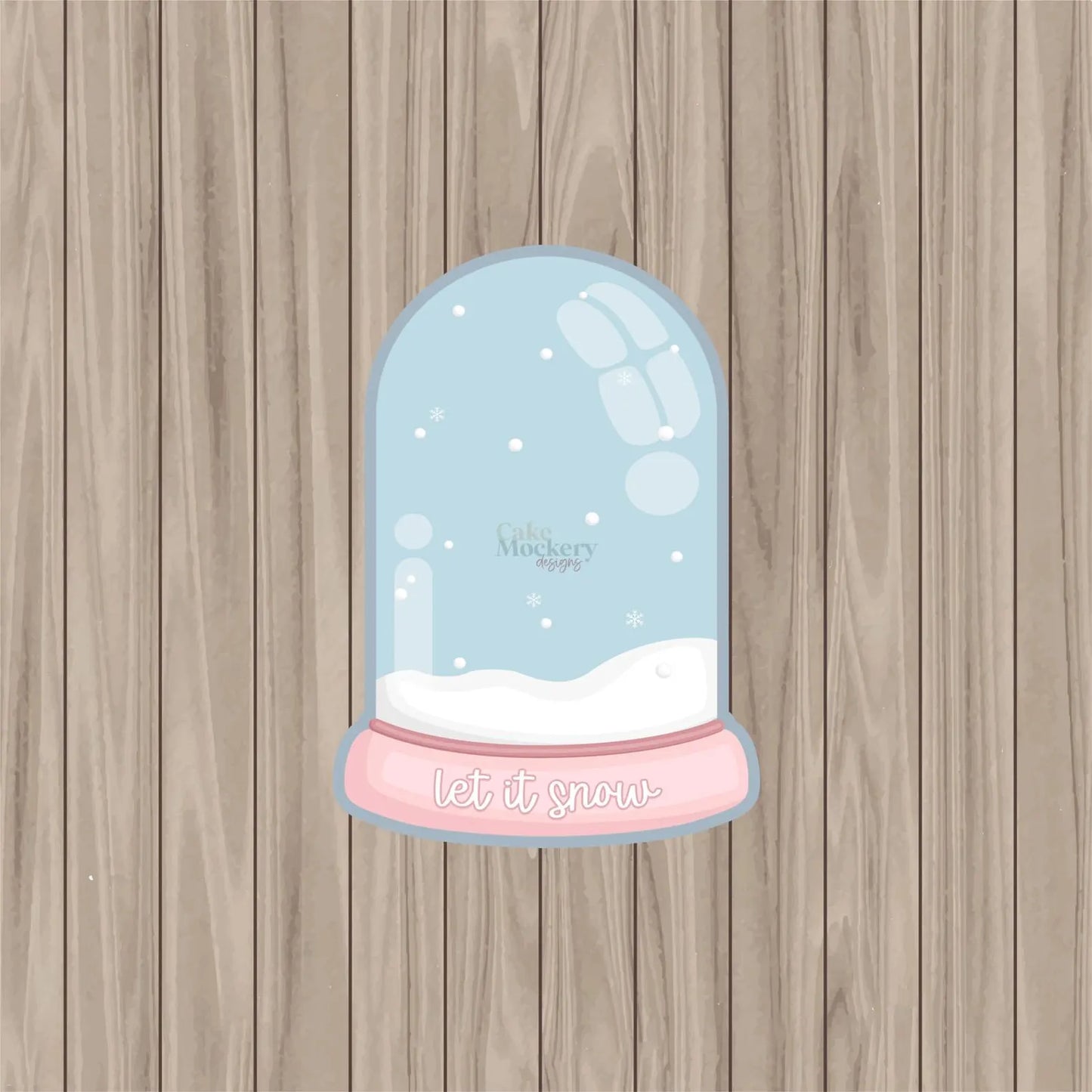 Snowglobe - 6"x4.25" Die Cut Cookie Card