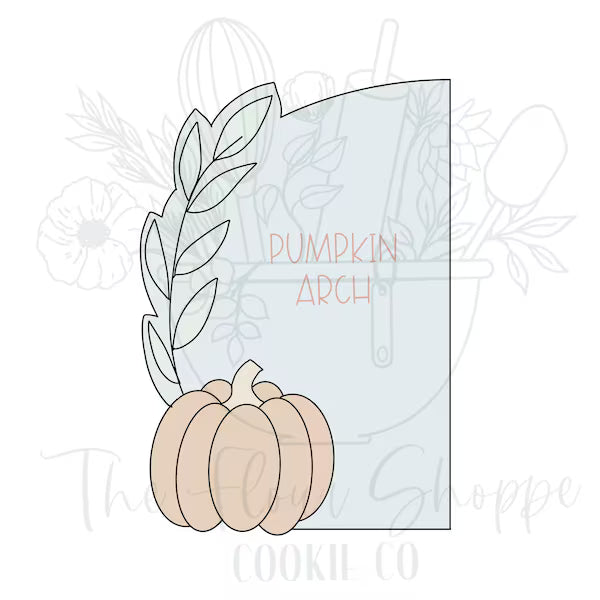 Pumpkin Arch with Greenery Plaque Cookie Cutter