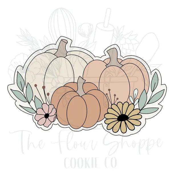 Pumpkin Trio with Greenery Cookie Cutter