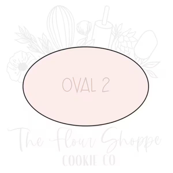 Oval 2 Basic Plaque Cookie Cutter