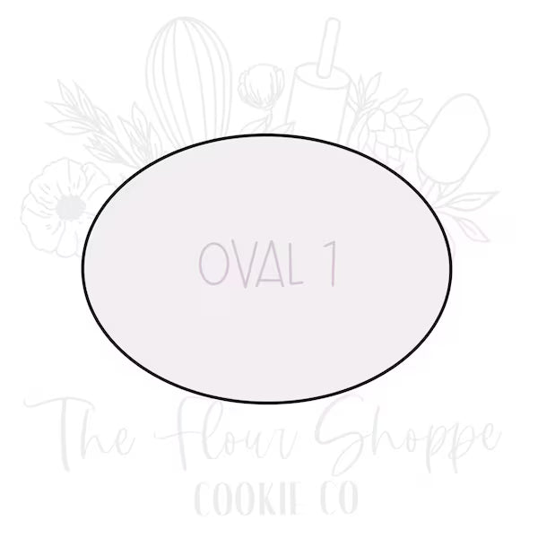 Oval 1 Basic Plaque Cookie Cutter