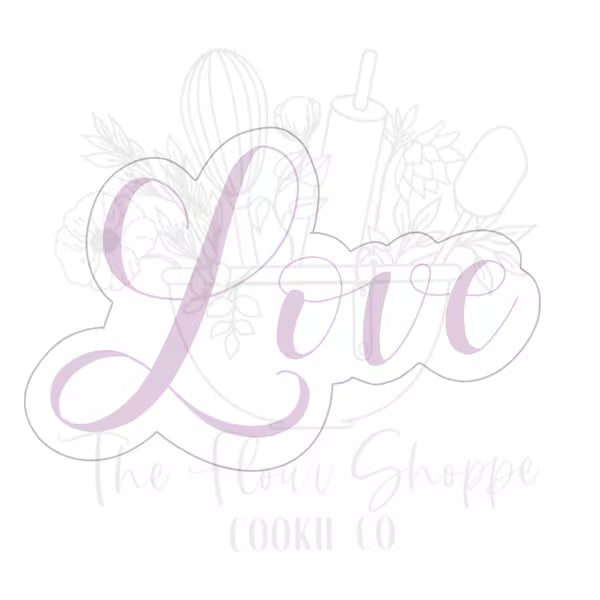 Cursive Love 1 Cookie Cutter