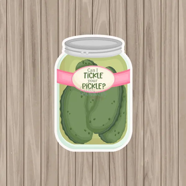 Die-Cut Naughty Pickle - 6"x4"