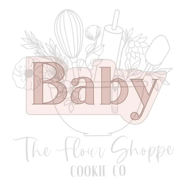 Baby 1 Text Plaque Cookie Cutter