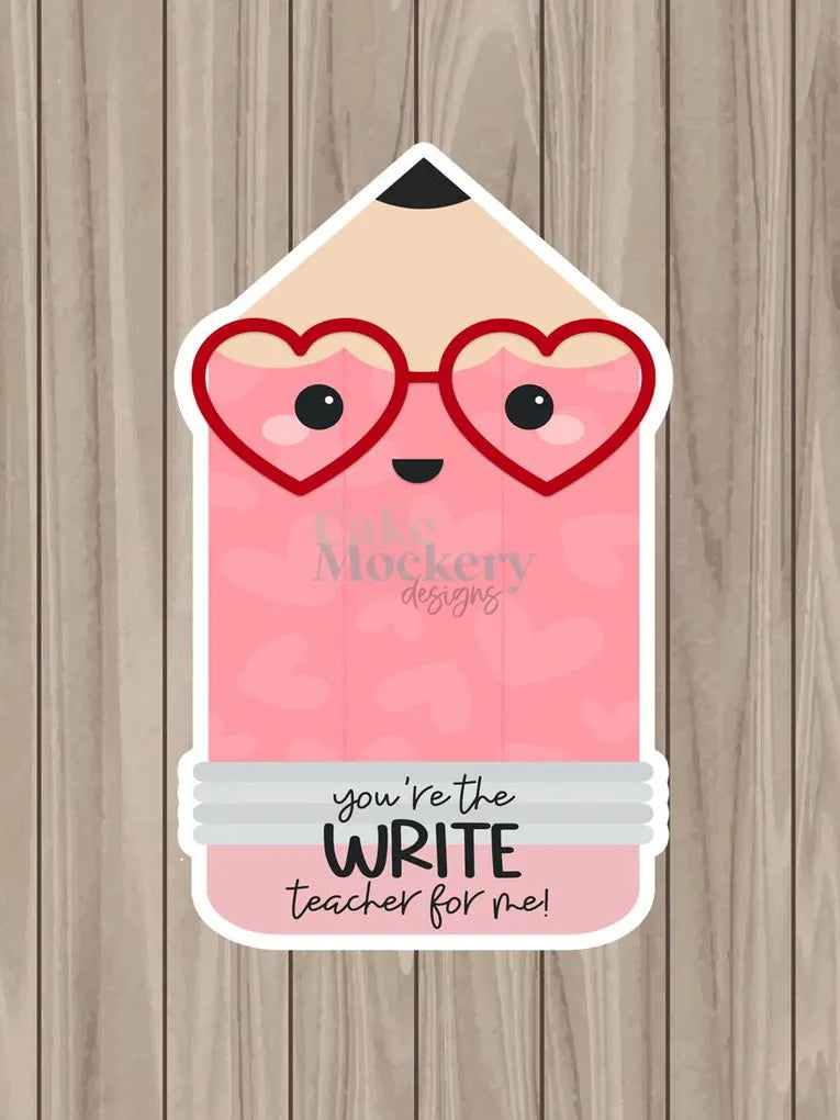 Die-Cut Teacher Pencil - 4"x 6.5"