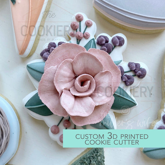 CLUSTER FLORAL COOKIE CUTTER  - 3.5"