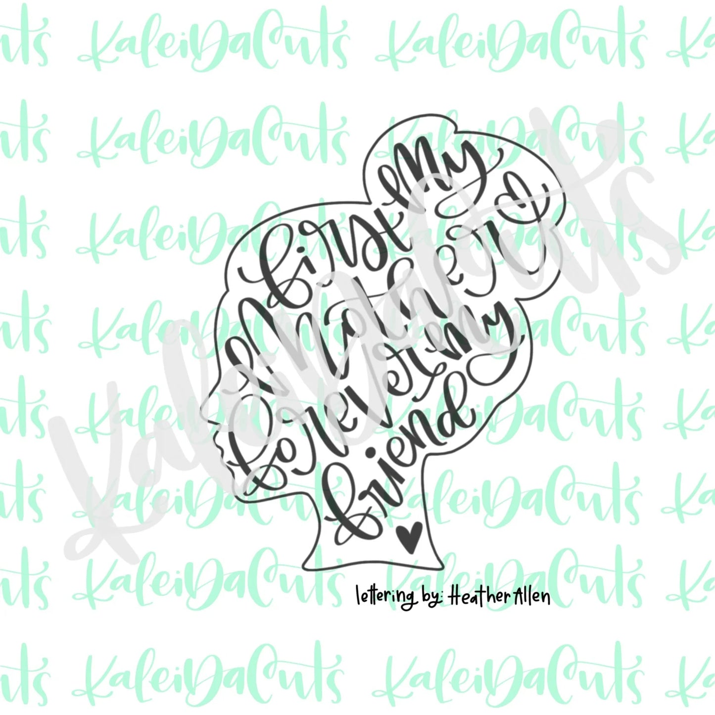 Mom Bun Silhouette Cookie Cutter - Standard - 4