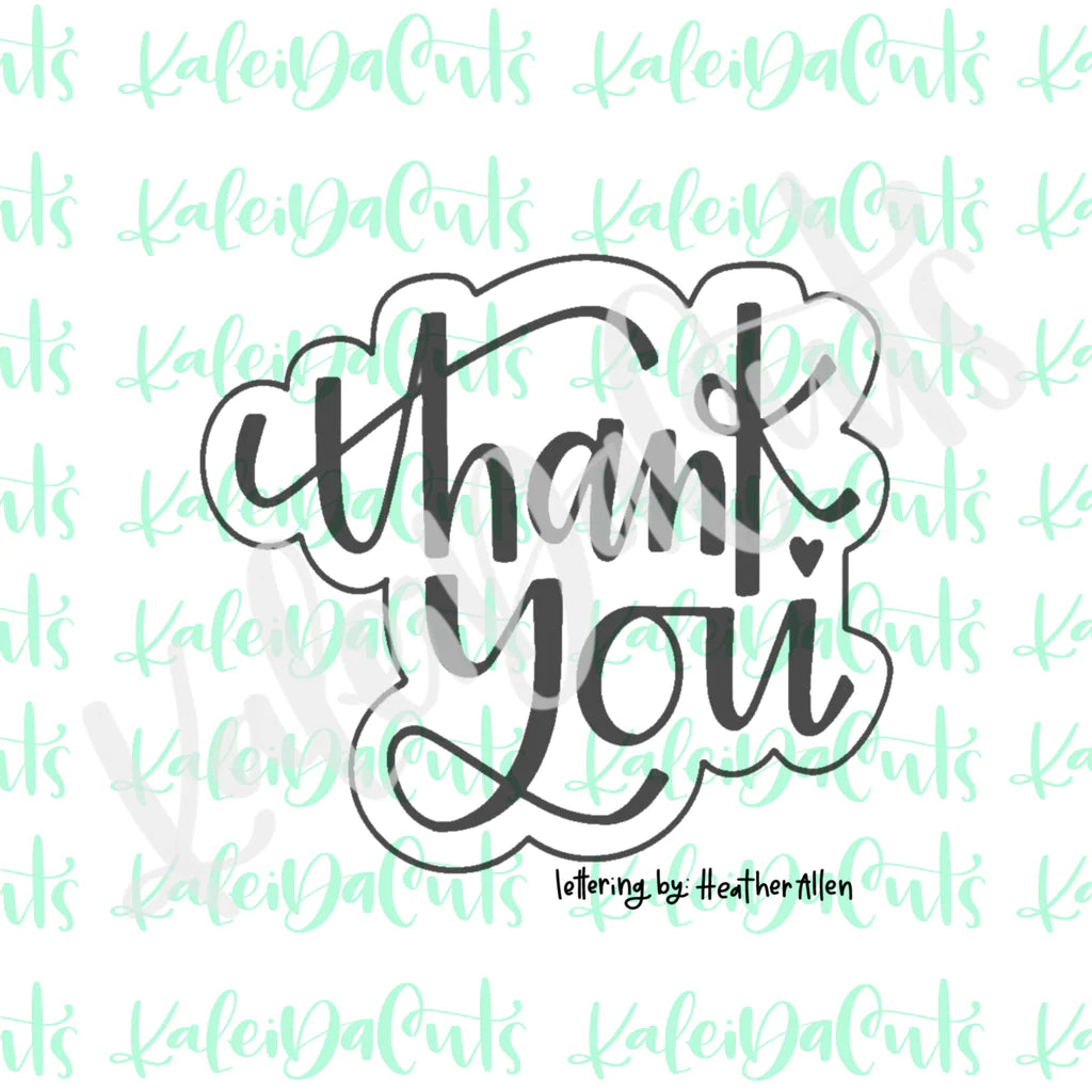 Cookie Cutter Thank You 2 3.5"
