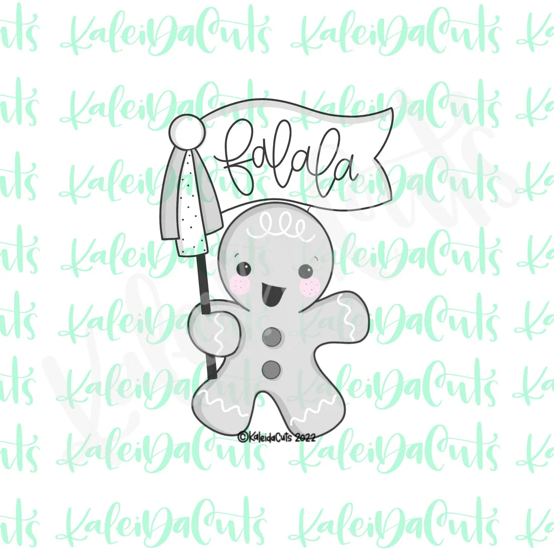 2022 Gingy Pennant Cookie Cutter - Standard 4"