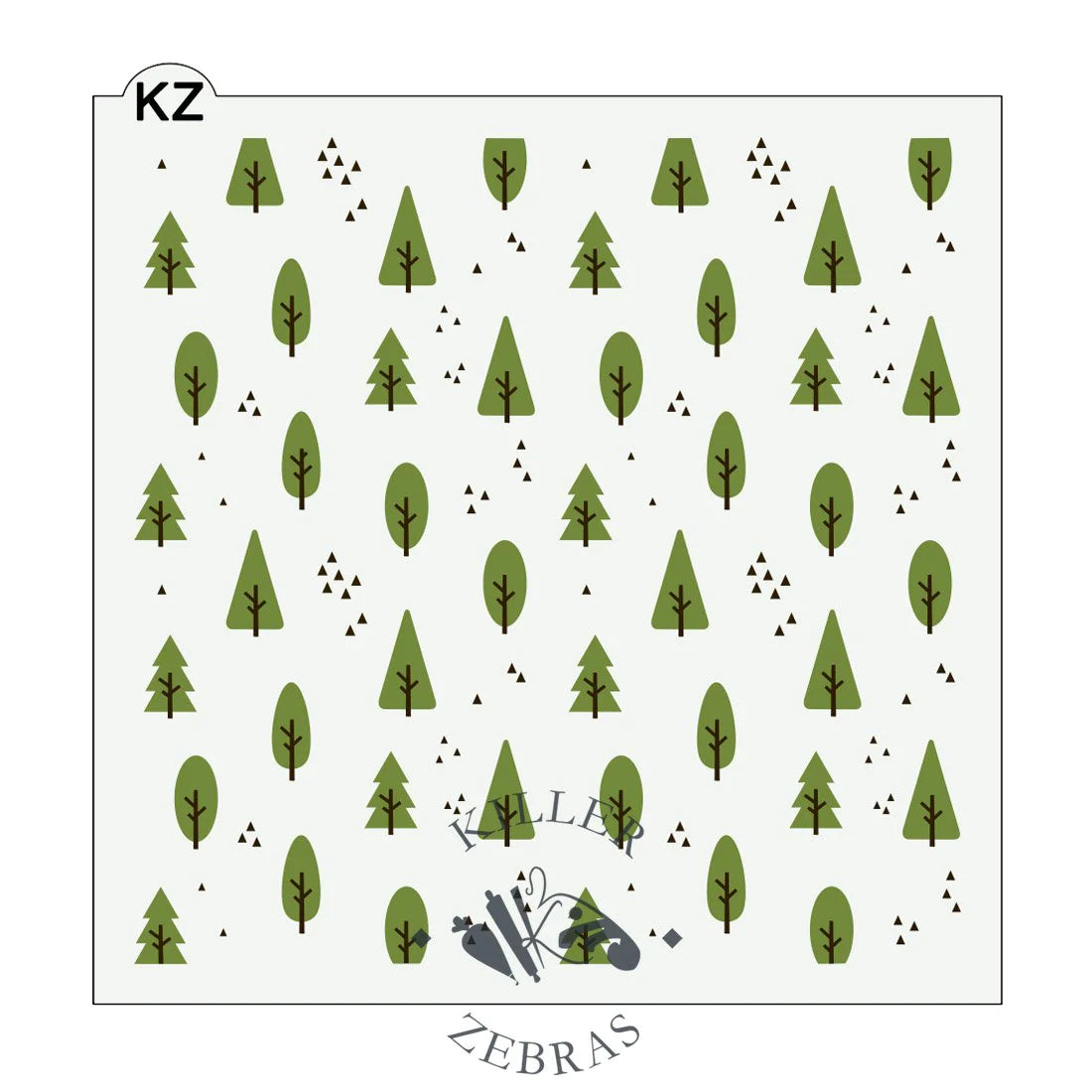 Stencil Into the Woods 2 part stencil