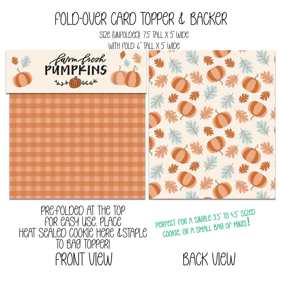 Pumpkin Patch Fall Bag Topper & Backer - The Cookiery