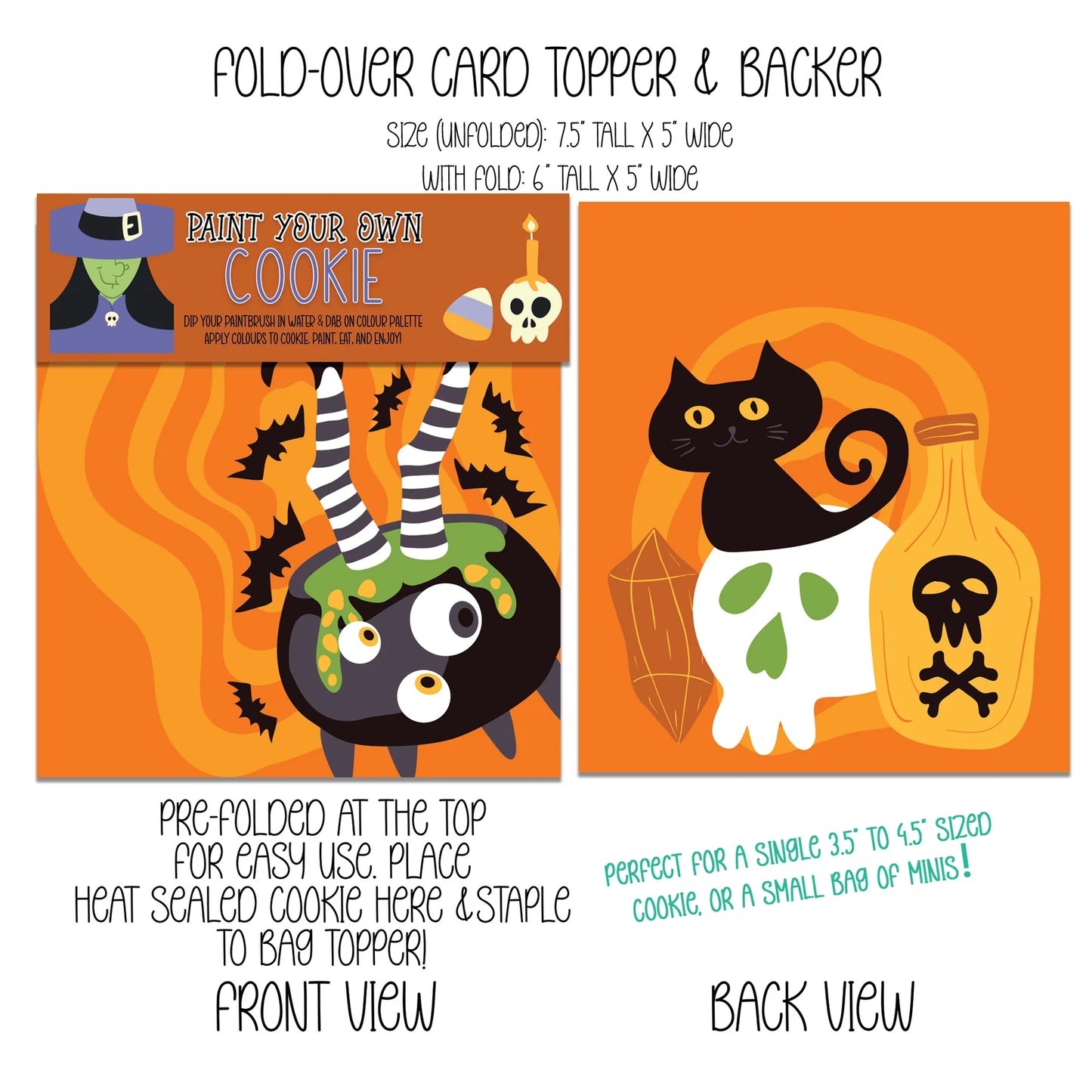 WITCH PAINT YOUR OWN COOKIE TOPPER & BACKER - THE COOKIERY